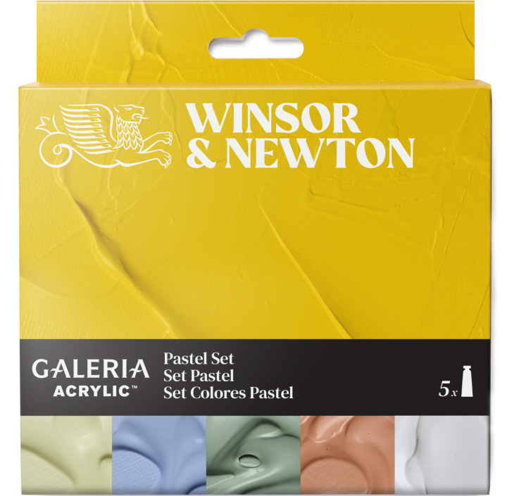 Galeria Set de peintures acryliques pastel 5x60 ml dans le groupe Matériels d'artistes / Couleurs de l'artiste / Peinture acrylique chez Pen Store (138039)