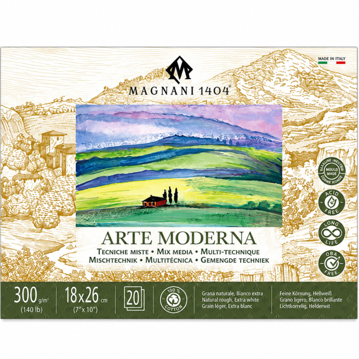 Mixed Media Pad Arte Moderna 300g 18x26 cm dans le groupe Papiers & Blocs / Bloc Artiste / Bloc Mixed Media chez Pen Store (138046)