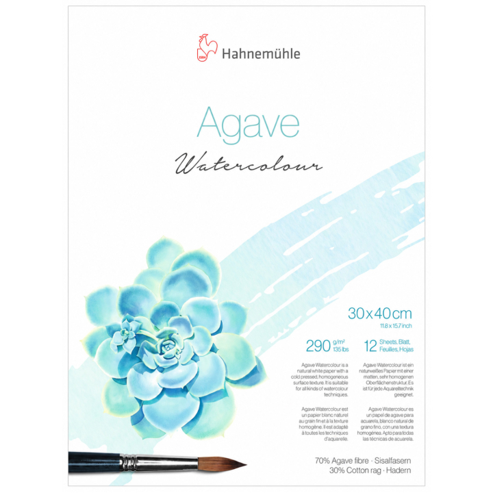 Bloc aquarelle Agave 290g CP 30x40 cm dans le groupe Papiers & Blocs / Bloc Artiste / Papier pour aquarelle chez Pen Store (138052)