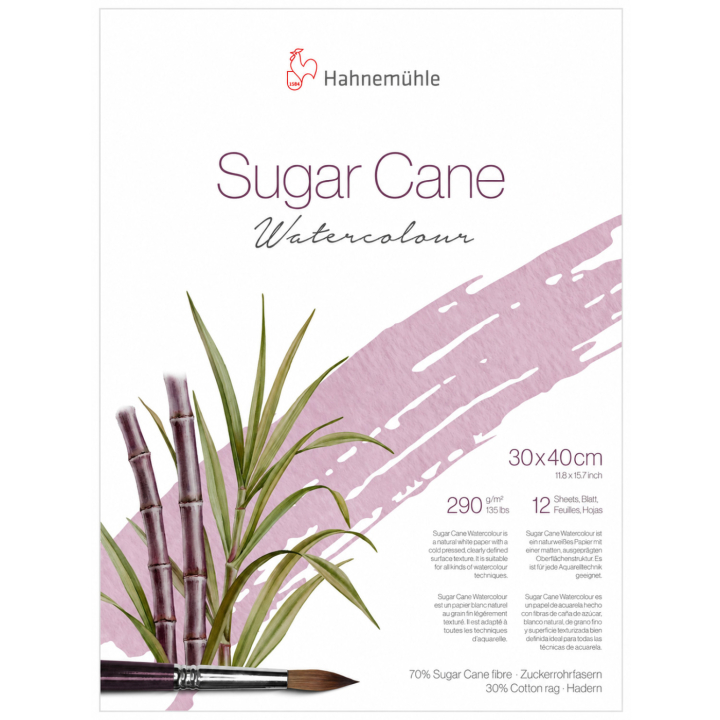 Bloc aquarelle Sugar Cane 290g 30x40 cm dans le groupe Papiers & Blocs / Bloc Artiste / Papier pour aquarelle chez Pen Store (138055)