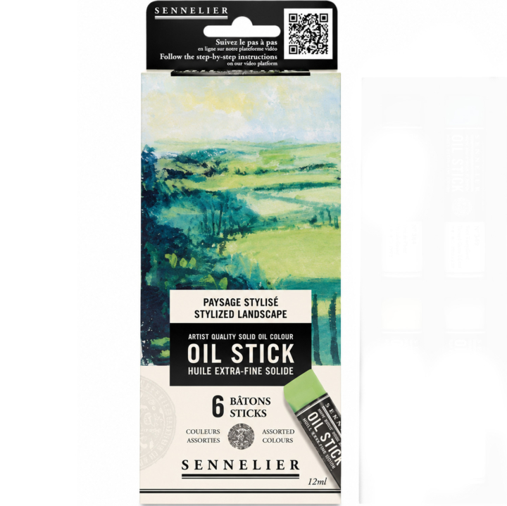 Oil Stick Mini 6 couleurs Stylish landscape dans le groupe Matériels d'artistes / Craie et Graphite / Bâtonnets d’huile solide chez Pen Store (138061)