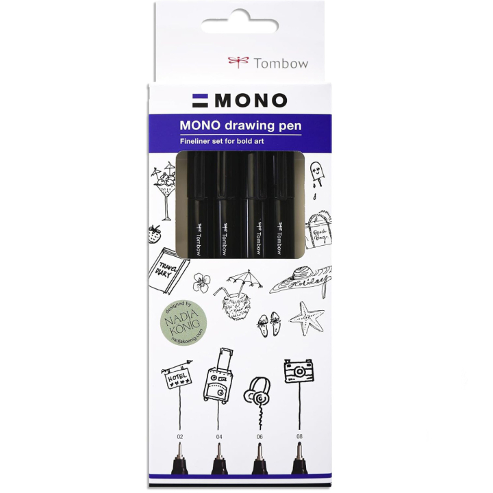 Feutres fins MONO Drawing Fine Set de 4 dans le groupe Stylos / Écrire / Feutres Fineliners chez Pen Store (138132)