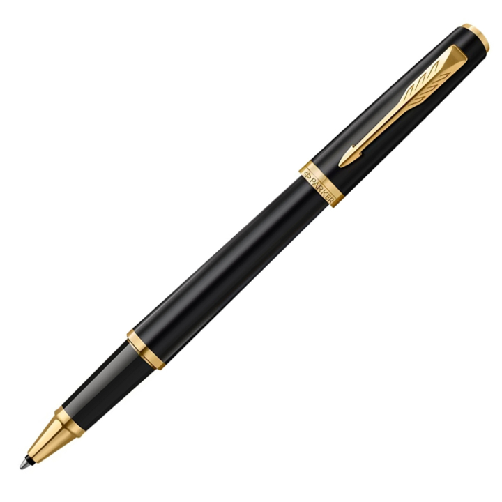 Meridian Matte Black/Gold Rollerball dans le groupe Stylos / Stylo haute de gamme / Roller chez Pen Store (138301)