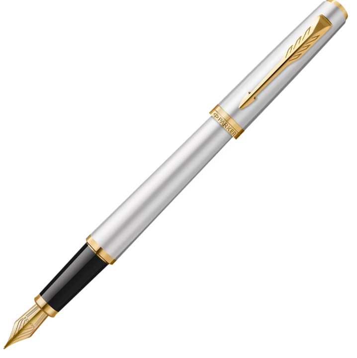 Meridian Chrome/Gold  Stylo-plume dans le groupe Stylos / Stylo haute de gamme / Stylo à plume chez Pen Store (138303_r)