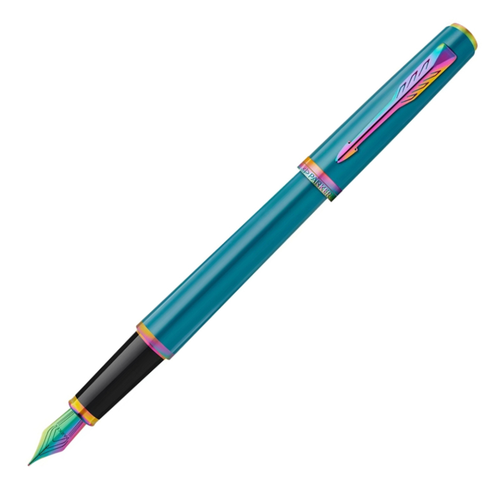Meridian Teal/Rainbow Stylo-plume dans le groupe Stylos / Stylo haute de gamme / Stylos de luxe chez Pen Store (138327_r)