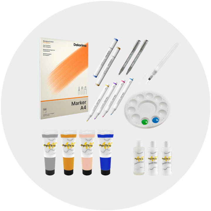 Mini Creativity Bundle dans le groupe Matériels d'artistes / Set Artiste / Set de couleurs chez Pen Store (bundle_1)