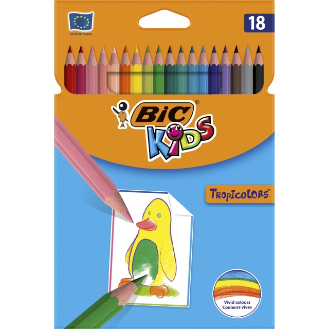 Crayons de couleur Kids Tropicolors (+5 ans) Lot de 18