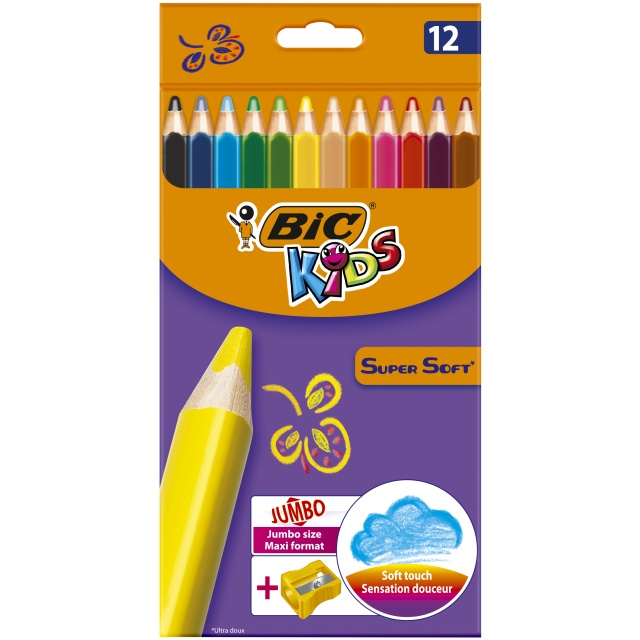 Crayons de couleurs Jumbo spécial enfants en bois