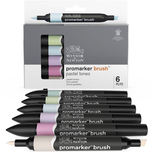 ProMarker Brush ensemble de 6 Pastel Tones