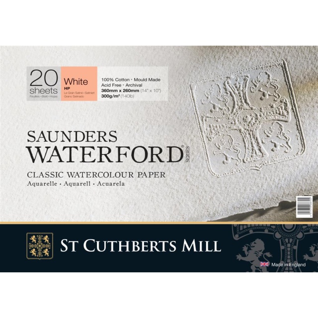 Saunders Waterford Bloc aquarelle White HP 36x26 cm 300g