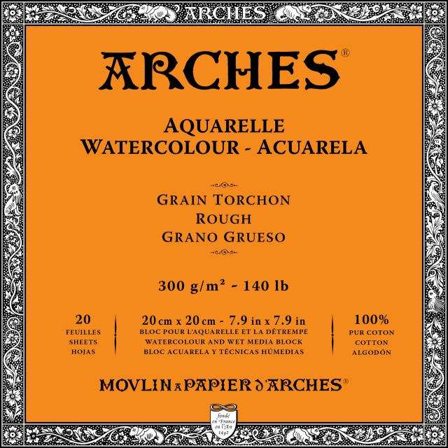 Bloc Aquarelle Rough 300g 20x20cm