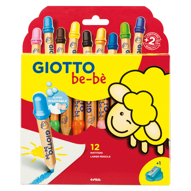 Crayons de couleur Be-bè (+2 ans) Lot de 6