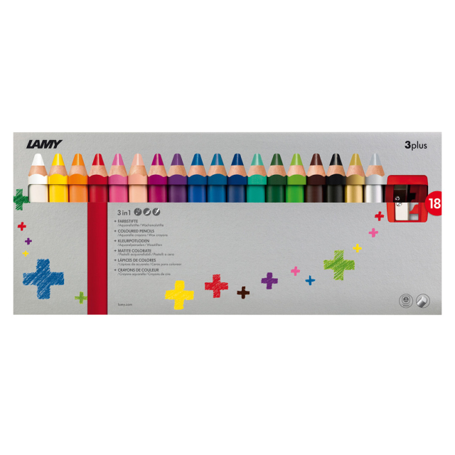 Crayons de couleur 3plus (+3 ans) Lot de 18
