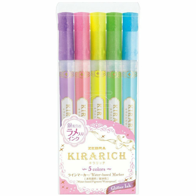Kirarich Glitter Surligneur ensemble de 5