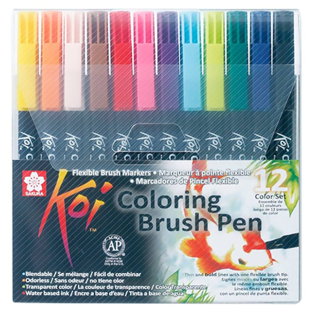 Koi Colouring Brush Pen ensemble de 12