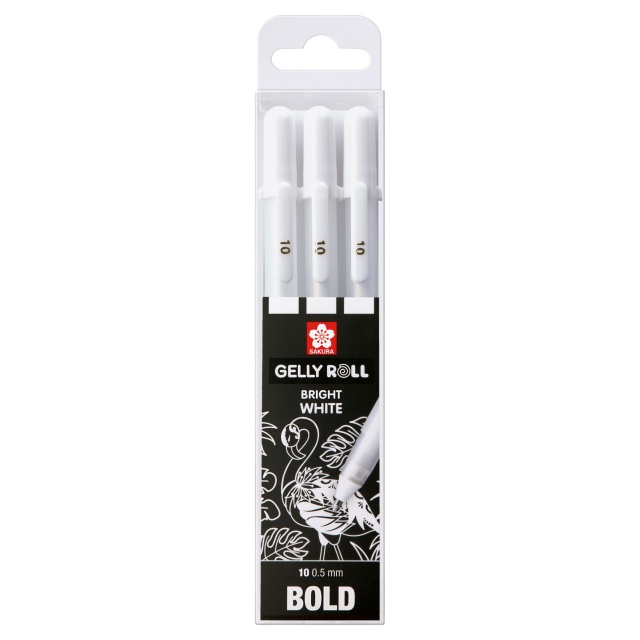 Gelly Roll Basic White lot de 3 Bold