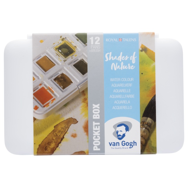 Pocket Box Peinture aquarelle ensemble de 12 Nature