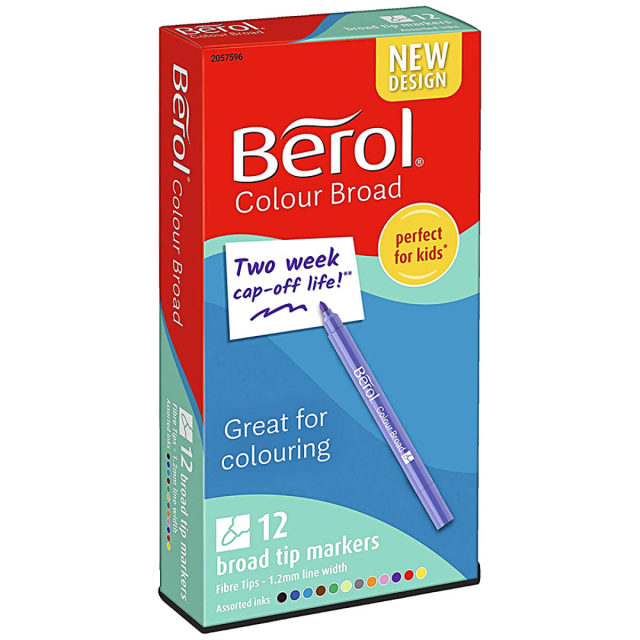 Colour Broad Tip Lot de 12 (3 ans et +)