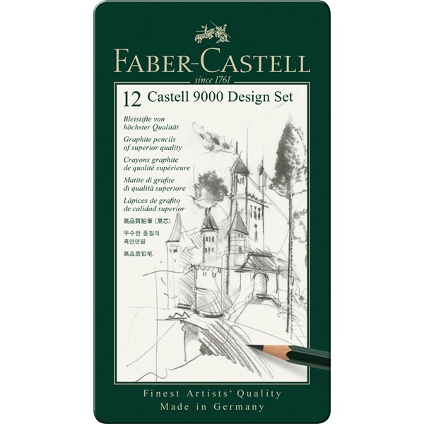 Crayons graphite Castell 9000 Design Set