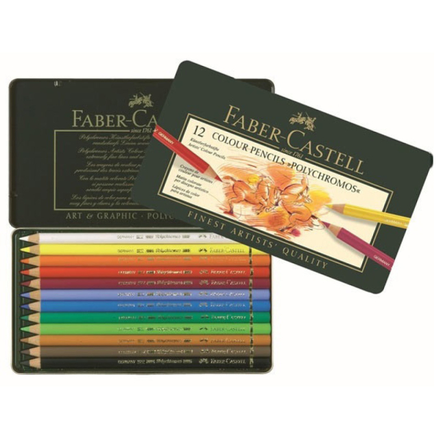 Crayons de couleur Polychromos Lot de 12