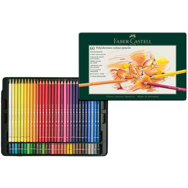 Crayons de couleur Polychromos Lot de 60
