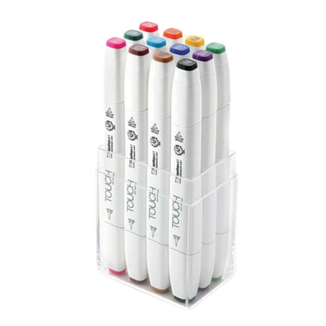 Twin Brush Marker ensemble de 12 Main