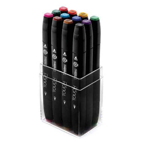 Twin Marker ensemble de 12 Main  Feutres - Crayons d'artistes
