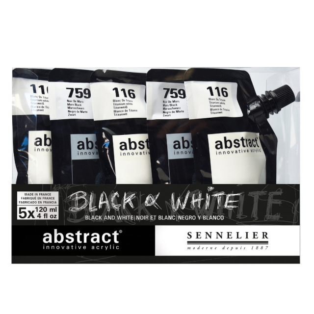 Abstract Peinture acrylique Black & White