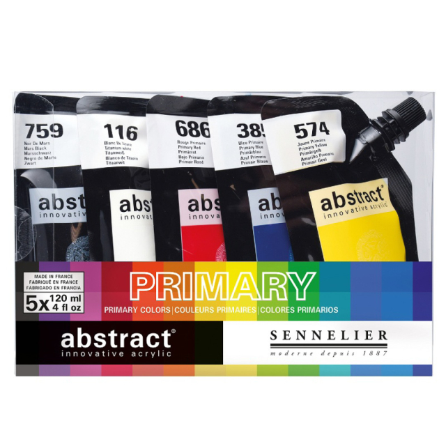 Abstract Peinture acrylique Primary Colors