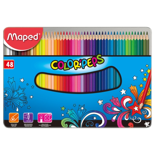 Color Peps Crayons de couleur Lot de 48 (3 ans et +)
