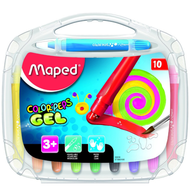 Color'Peps Craies gel Lot de 10 (3 ans et +)