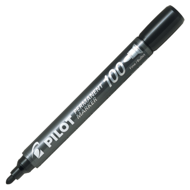 Permanent Marker 100 Black dans le groupe Stylos / Bureau / Marquers chez Pen Store (109352)