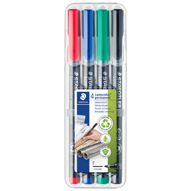 Lumocolor permanent Fine lot de 4