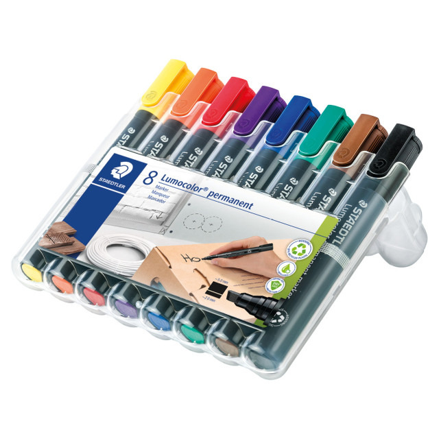 Lumocolor permanent oblique lot de 8