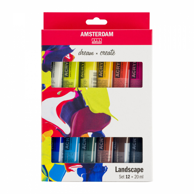 Peinture acrylique Landscape lot de 12 x 20 ml