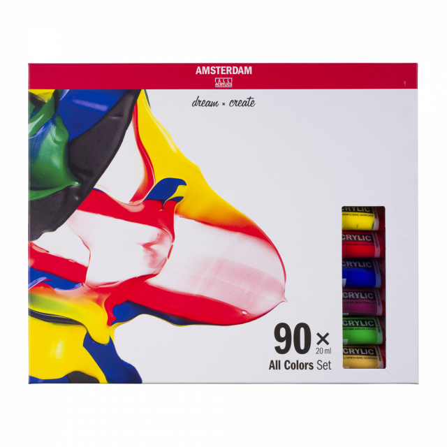 Peinture acrylique Standard lot de 90 x 20 ml