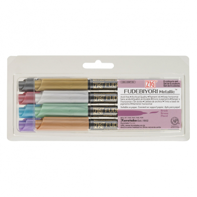 Fudebiyori lot de 8 Metallic