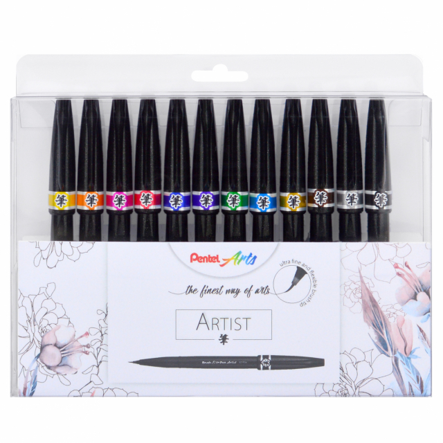 Artist Brush Sign Pen Lot de 12