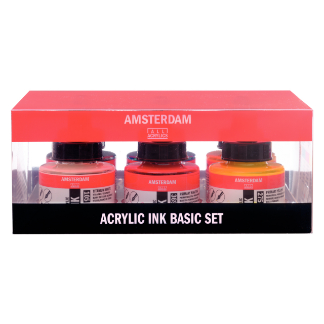 Acrylic Ink Basic Set 6 x 30 ml