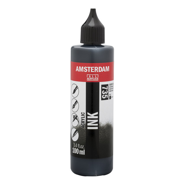 Acrylic Ink 100 ml Oxide Black
