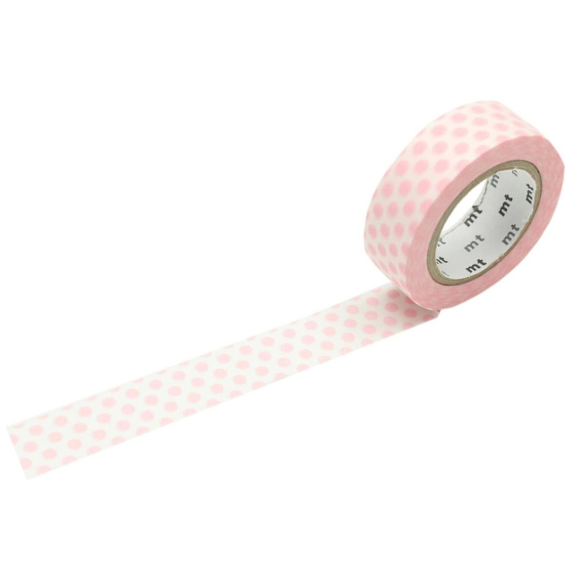 Washi-band adhésive Dot Strawberry Milk