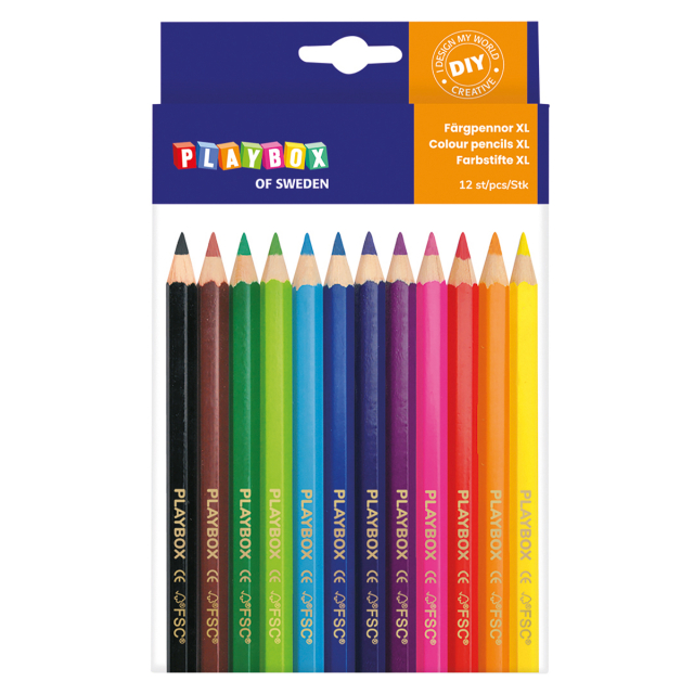 Crayons de couleur XL lot de 12