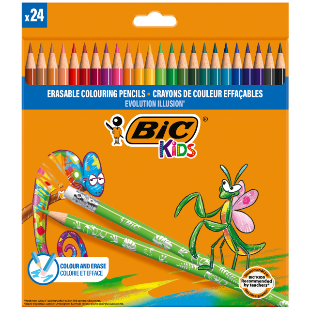 Evolution Illusion Crayons de couleur Lot de 24