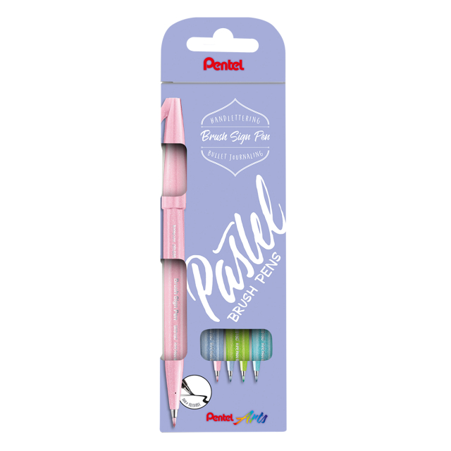 Brush Sign Pen Lot de 4 Pastel