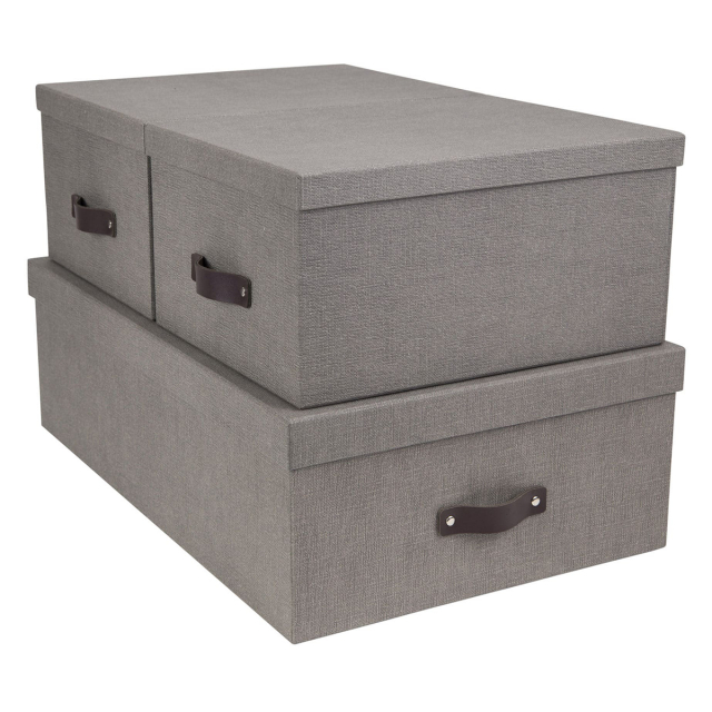 Inge Boîte de rangement 3 éléments Grise