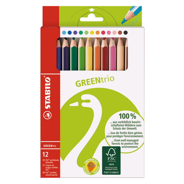 GreenColors Jumbo Crayons de couleur Lot de 12