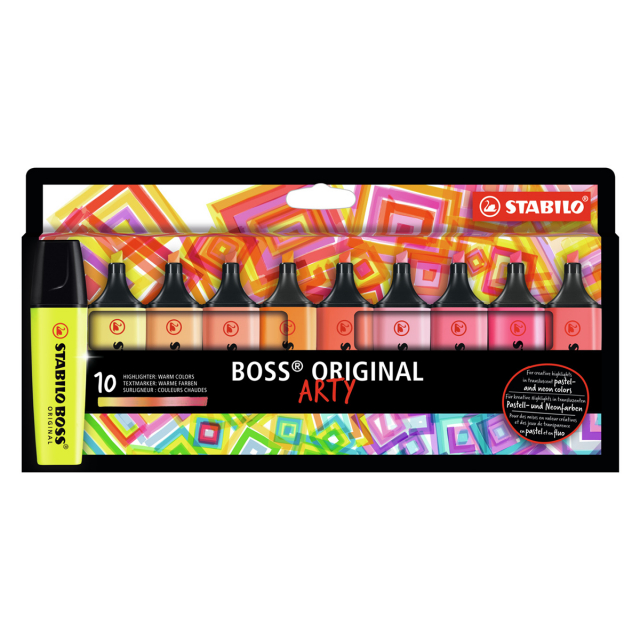 Boss Arty Couleurs chaudes Lot de 10