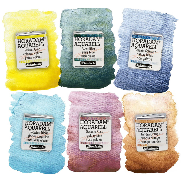 Horadam Super Granulation Deep sea green Half Pans dans le groupe Matériels d'artistes / Couleurs de l'artiste / Peinture aquarelle / Aquarelle en godet chez Pen Store (128006)