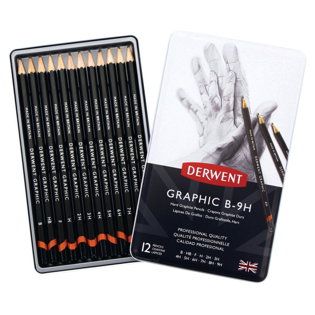 Graphic Crayon graphite Ensemble de 12 B-9H