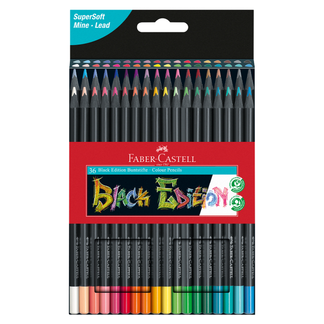 Crayons de couleur Black Edition Lot de 36